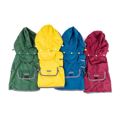Dog Jacket Waterproof Raincoat with Breathable Interior (Medium / Yellow)