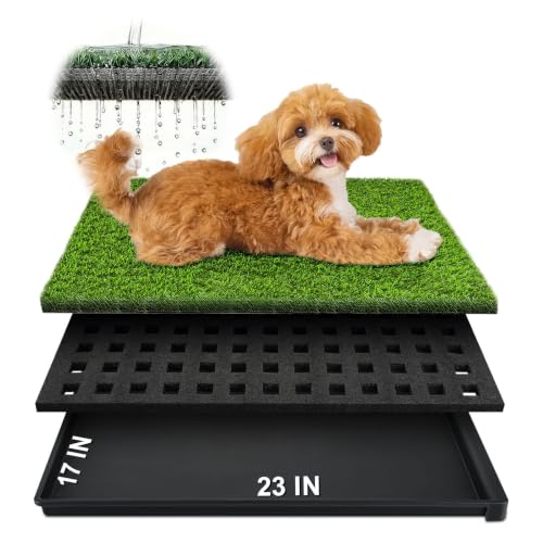 Dog Grass Pad with Tray (23''X17'' (3-Layer Potty System))