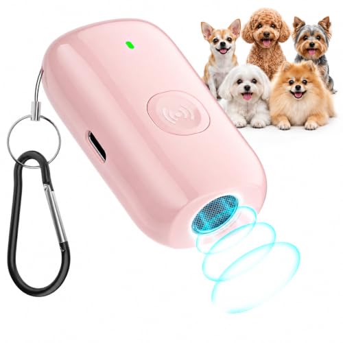 Ultrasonic Bark Deterrent Device for Small Dogs (Pink)