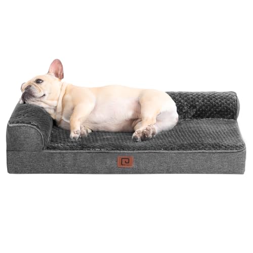 Orthopedic Dog Bed Medium Size Dogs (Dark Grey / 30.0"L x 20.0"W x 6"Th)