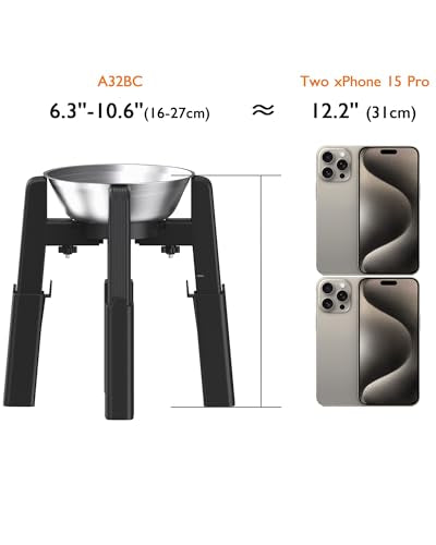 Elevated Dog Bowl (H: 6.3-10.6''; W: 6.1-10.4'')