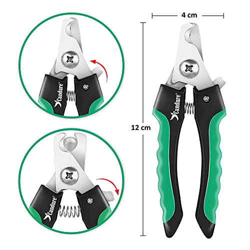 Dog Nail Clippers Professional Pet Nail Clipper Suitable for Cats (Green / Medium to Small pets)