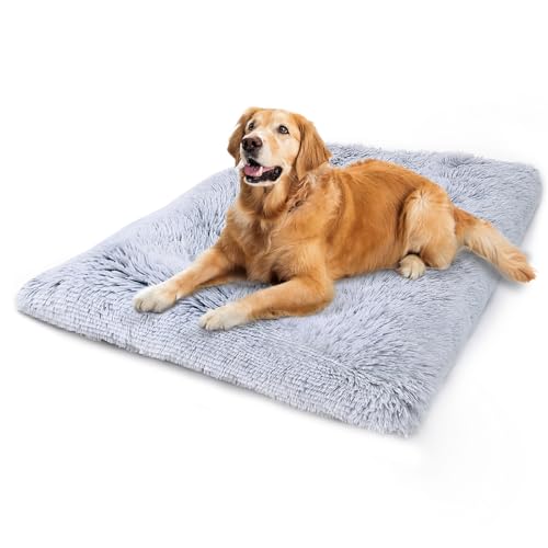 Large Dog Bed Crate Pad 35" (35.0"L x 23.0"W x 2.0"Th / Grey)