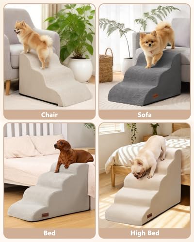 Dog Stairs for Small Dogs (Beige)