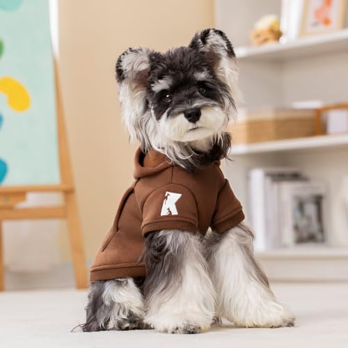 Dog Hoodie & Cat Sweater (5XL-(50~77lb) | Chest(~35") / Brown)