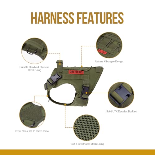 Tactical Dog Harness No (Small / Green)