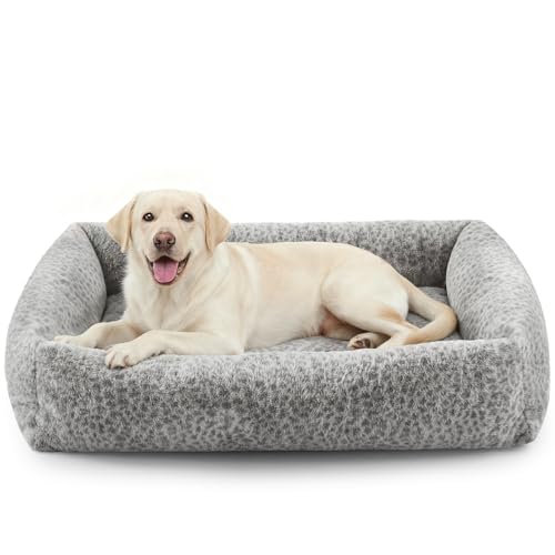 XL Dog Beds Large Sized Dog (Grey / XL (42"x36"x9"))