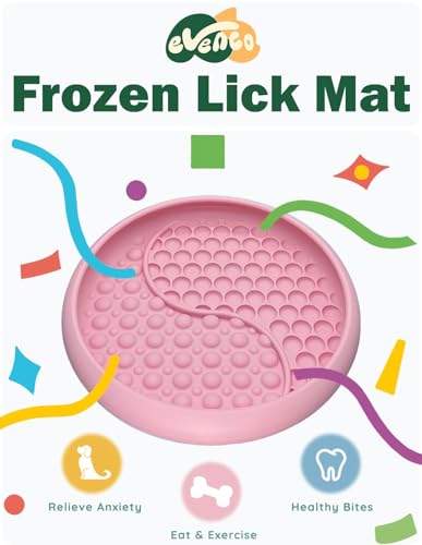 Lick Mat for Dogs (8.0" x 1.4" / Ripple Pink)