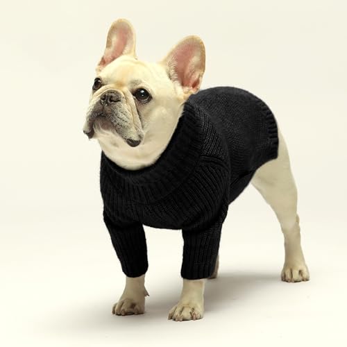 Dog Turtleneck Sweater (Small / Black)