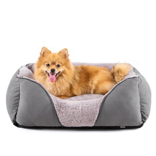 Calming Dog & Cat Beds (Dark Grey / M(25’’x 21’’x 8’’))