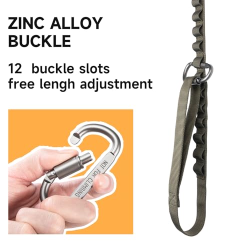 Tactical Military Bungee Nylon Dog Leash Adjustable (Ranger Green)