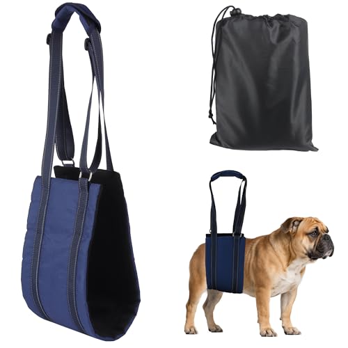 Adjustable Dog Sling for Small Dogs (-Navy-Blue / S)