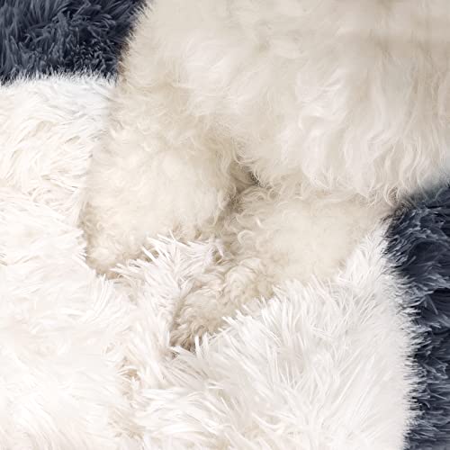 Hooded Donut Bed (Dark grey / Large 27.5'')