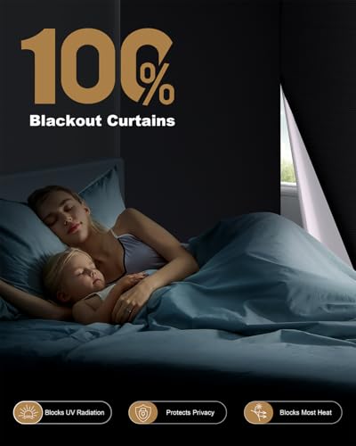Portable Blackout Curtains for Bedroom (Black / 41W*48L)