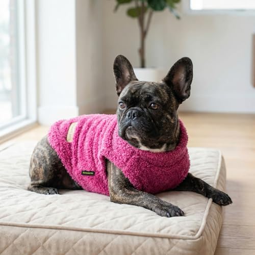 2 Pack Striped Fleece Dog Sweater (XX-Large / White-Pink)