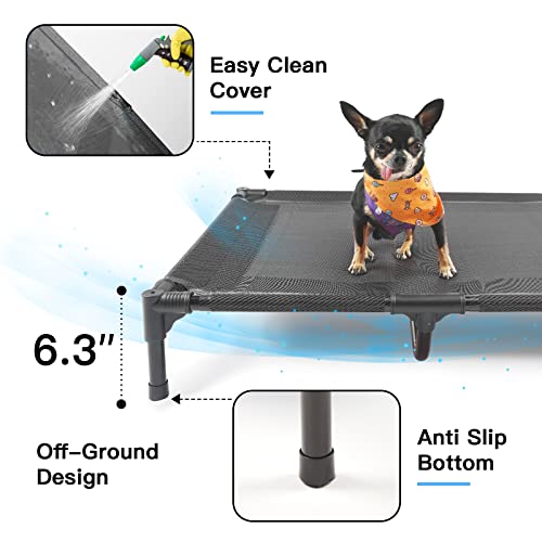 Elevated Dog Bed for Medium Dogs (M (30"Lx 23"Wx6.3"H) / Grey)