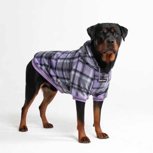 Dog Hoodie Buttery (Purple Plaid / 5XL)