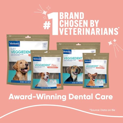 C.E.T. Veggiedent Fr3sh & Flex Plaque and Tartar Control Chew for Dogs (Large Over 66lbs)