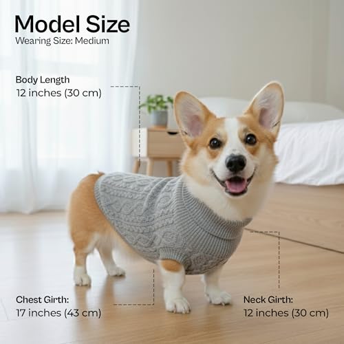 Unisex Dog Sweaters (Medium / Cable Knit Gray)