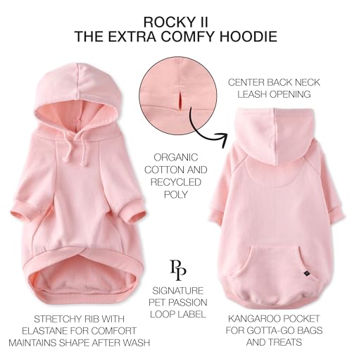 Rocky II Dog Hoodie (Pink / XXX-Small (up to 5lbs))
