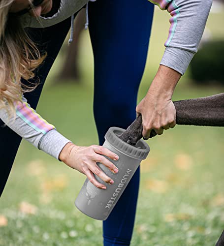 MudBuster Portable Dog Paw Cleaner (Light Gray / Large)