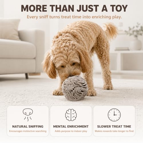Light Brown Snuffle Ball for Dogs (Light Brown / Small)