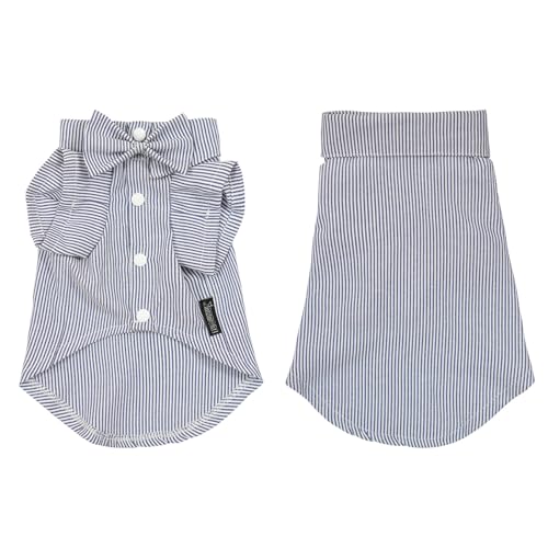 Pet Shirt Clothes for Dogs and Cats (Blue Stripe / Small)
