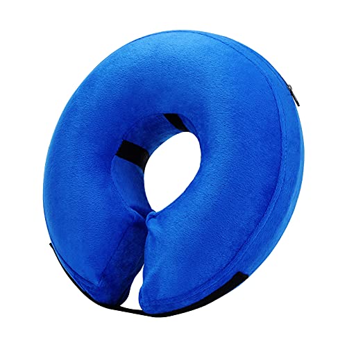Inflatable Dog Cone Collar for After Surgery (Blue / X-Large (Neck: 18"-24"))