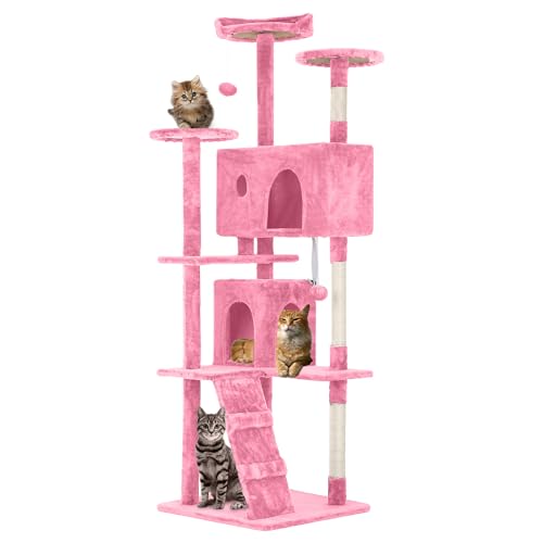 70" Cat Tree Tower (Pink)