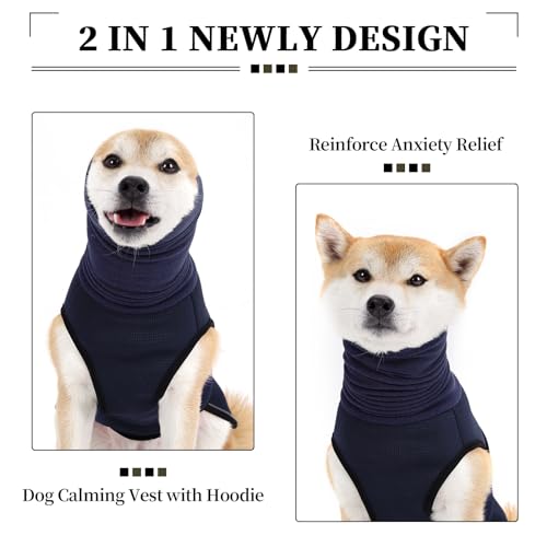 Breathable Dog Anxiety Jacket (3XL / NavyBlue)