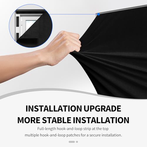 Blackout Window Cover (Black / 57"W x 79"L (Pack of 1))
