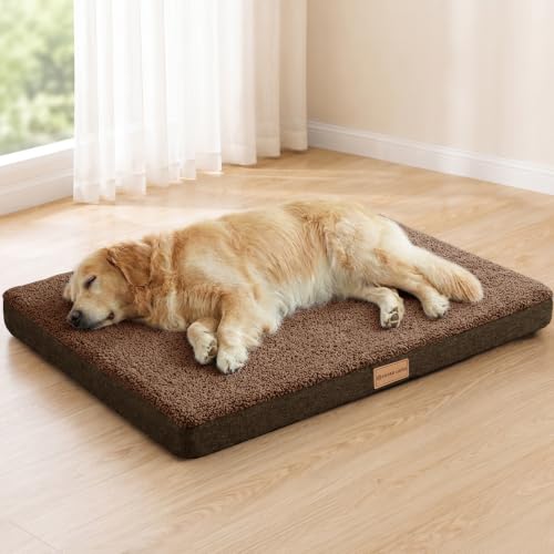 Orthopedic Large Dog Bed Washable Pet Sofa Mat 48''X30'' Brown (48"L x 30"W x 3.5"Th / Brown)