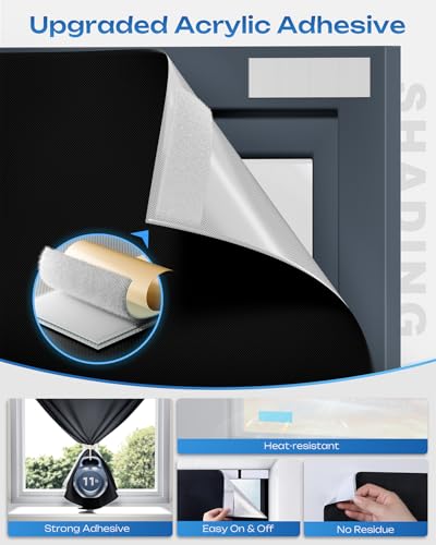100% Blackout Curtains (Black / 59"W x 84"L (Pack of 1))