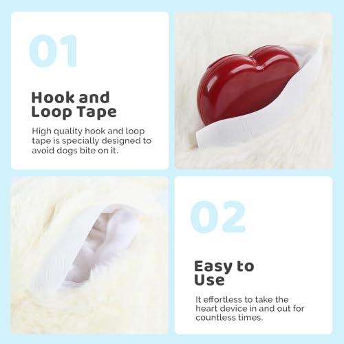 Heartbeat Dog Toy with Warm Bag for Puppy Anxiety Relief & Sleep Aid (White Sheep(Heartbeat + Warm Bag))