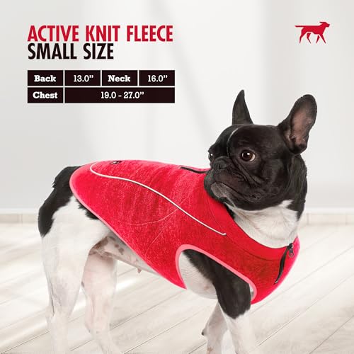 Insulated Fleece Sweater for Dogs (Small / Heather Red)