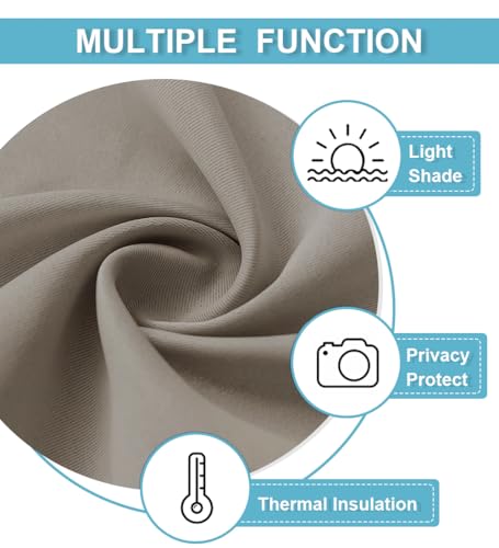 Blackout Door Curtains 80 inch Length (Sand / 26"W x 80"L (Pack of 1))