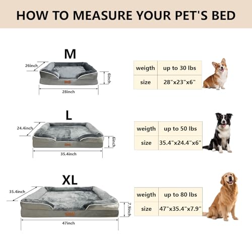 Orthopedic 3 Sided Dog Bed (Medium)