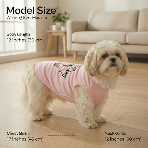 Dog Shirt 100% Cotton Shirts for Medium Dogs (M)