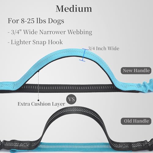 Hands Free Dog Leash with Zipper Pouch (Blue / Medium)