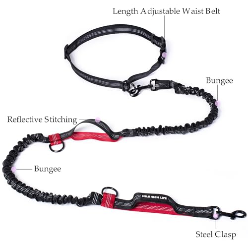 Hands Free Leash (Black Red / 7FT Hands Free)