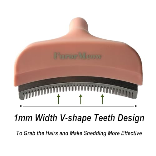 Pet Deshedding Tool with Curve Blade (Large / Pink)