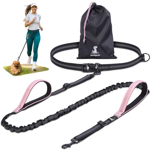 Hands Free Dog Leash (Pink / 1 dog S)