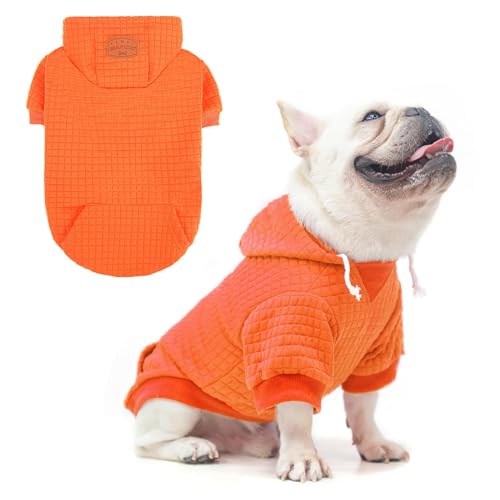 Dog Hoodies Sweater for Medium Dogs (Orange / M/L (Back: 18",Chest: 25", Neck: 15"))