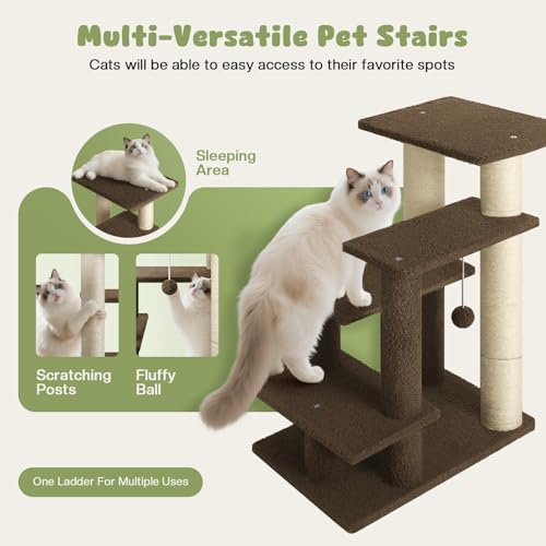 4 Step Pet Steps for Cats (Brown / 4-step)