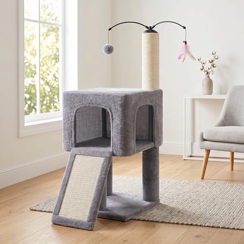 32" Cat Tree for Indoor Cats (Grey / 32'')