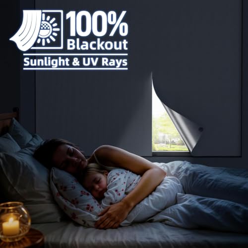Magnetic Blackout Window Cover (White / 58"W x 105"H)