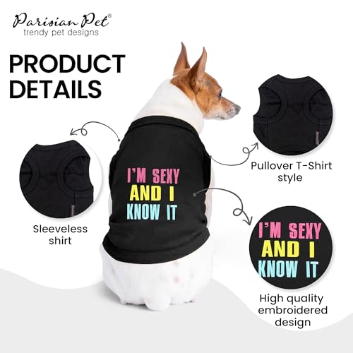 Dog Shirt 100% Cotton I am Sexy Shirts for Small Dogs (Extra Small / Sexy and I Know It)