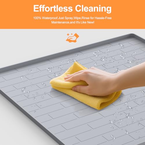 Pee Pad Tray Holder for Dogs (Light Gray / 34"L x 28"W)