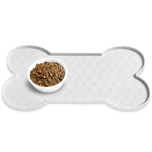 Dog Food Mat Anti (25.6" x 13" / White)