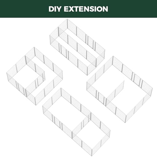 Homeplus Indoor Dog Playpen with Divider Connectors (White / 45"H)